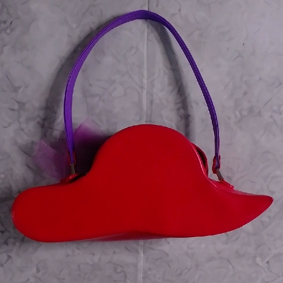 Red Hat Society Red & Purple Sequin Hat Shaped Purse - Picture 6 of 6
